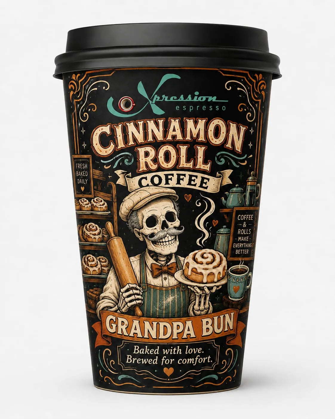 Espresso Cups | Cinnamon Roll Cup 12oz