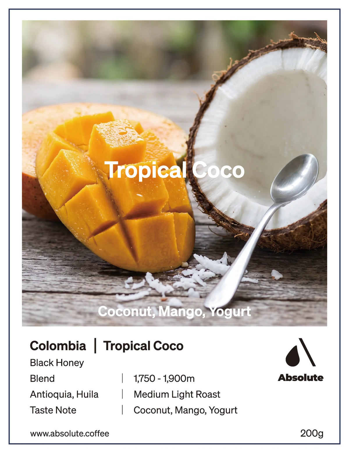 Absolute | Tropical Coconut 200G
