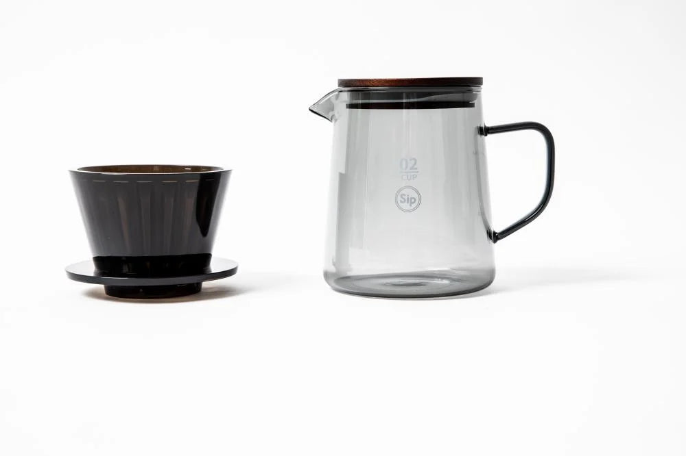 JDMON SIP | Server Round Wood Led & B75 Dripper Set Black 02