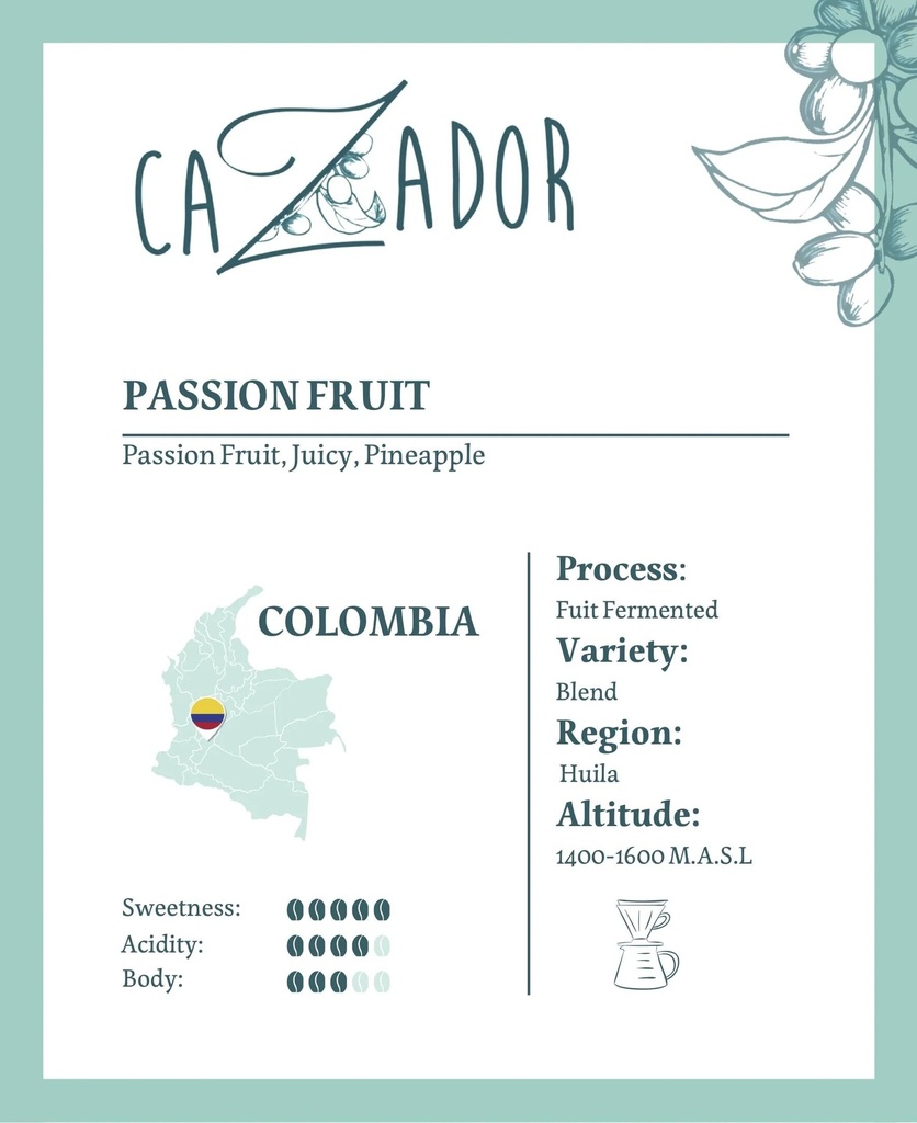Cazador Colombia Passion Fruit 200G