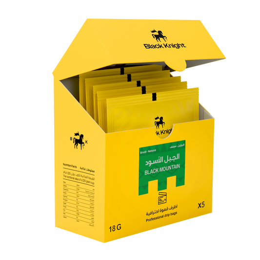 بلاك نايت | أكياس تقطير بلاك ماونتن البرازيلية، 5 قطع