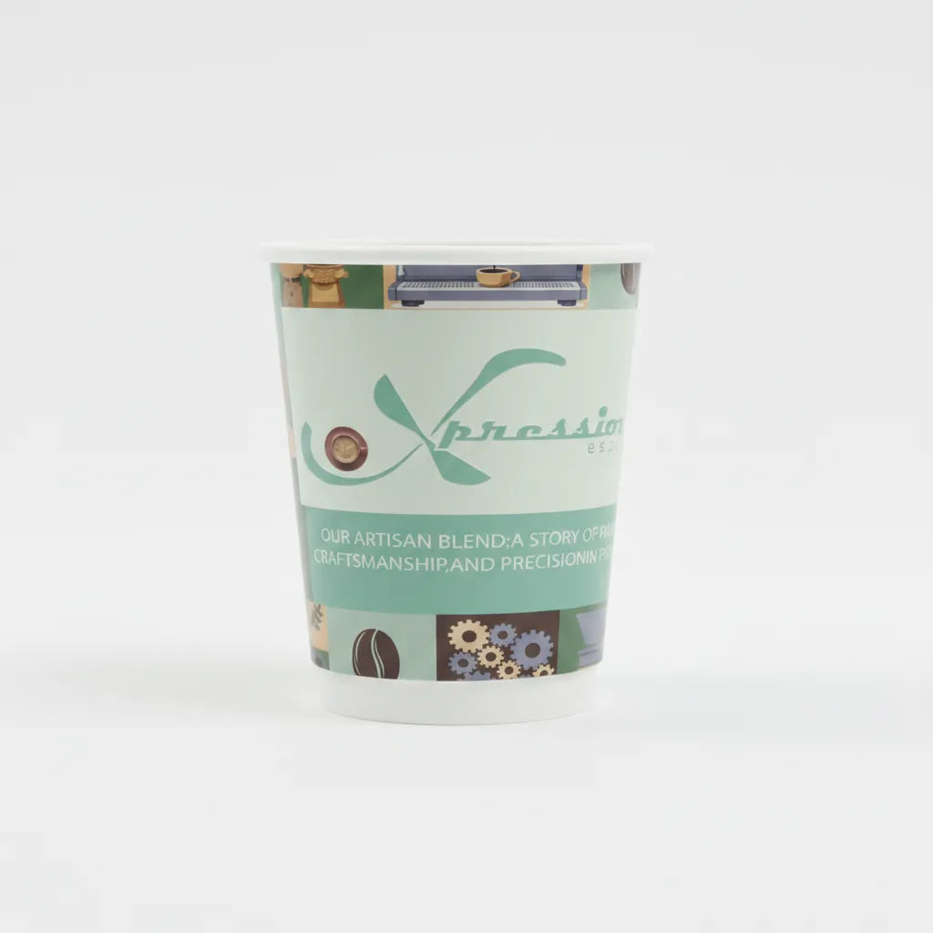 Espresso Xpression Embossed Paper Cups 8oz - Mosaic - 25pcs