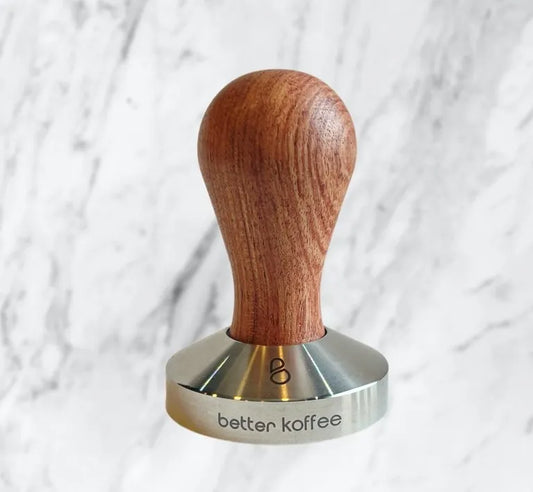 EX | Tamper Stainless Steel Base & Rose Wood Round Handle 58.5MM