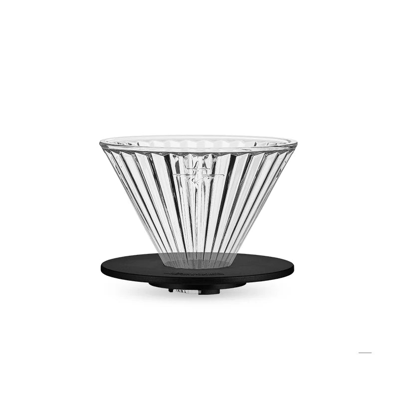 MHW | Elf Glass Dripper Transparent  Black Base White 01