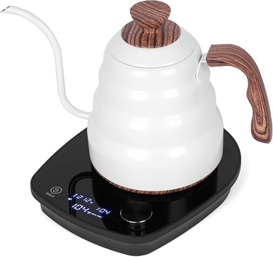 EX | Artisan Brewing Temperature Controlled Electronic Kettle - White