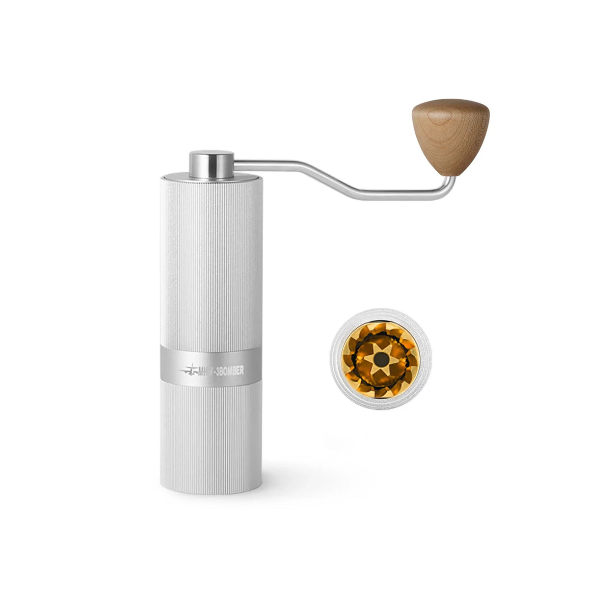 MHW | Racing M1 Manual Coffee Grinder Titanium Burr - Silver