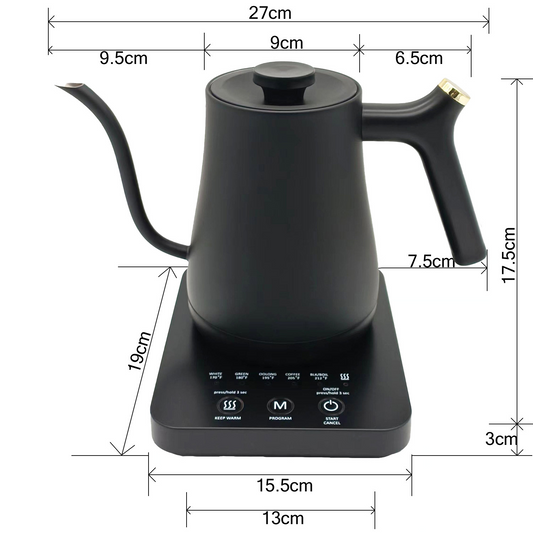JDMON | Static Smart Electronic Brewing Kettle 800ML - Black