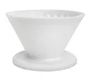 Timemore Crystal Eye Ceramic Dripper with Holder White 01