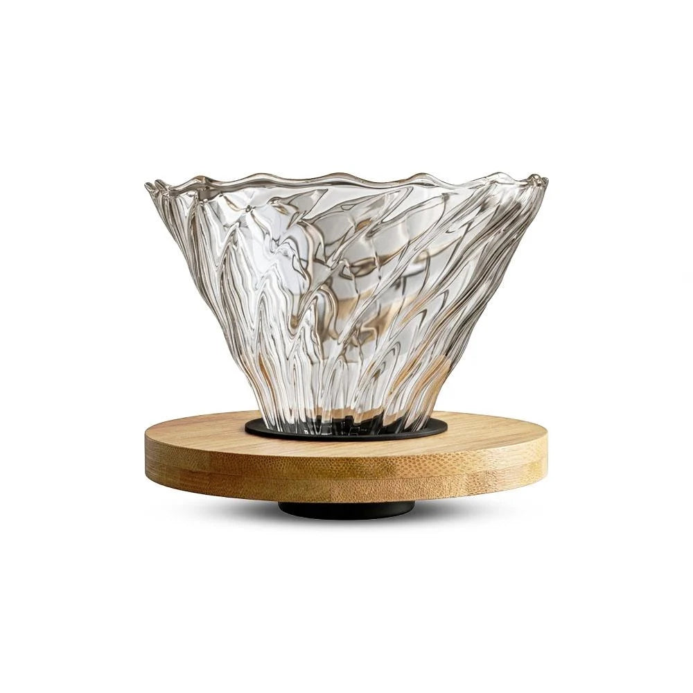 JDMON Gusnsa | V60 Glass Dripper Wooden Base 01