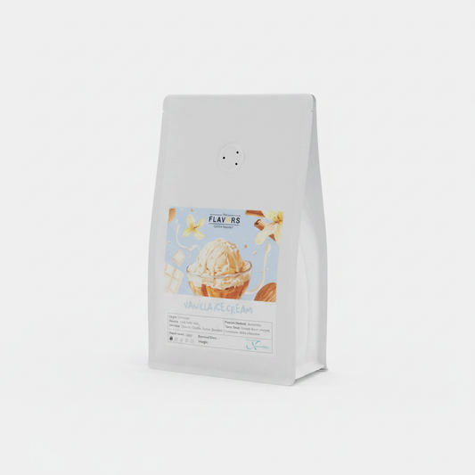 Vanilla Ice Cream Coffee - White Background