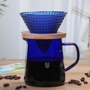 Better Koffee Hiroshi Server With Flat Wooden Lid Amber 300ML