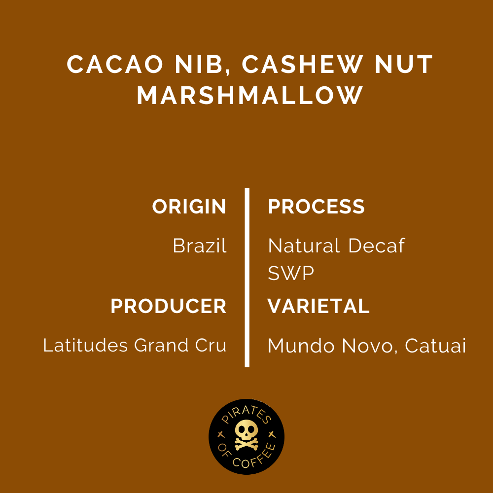 Pirates Decaf Cocoa Bomb Brazil Decaf 250 G