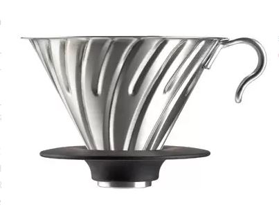 Hario V60 Metal Dripper 02 - Hairline Silver