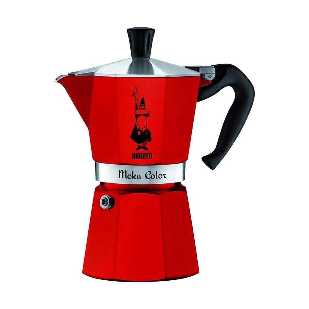 Bialetti Moka Express Coffee Maker 3 Cup, Red