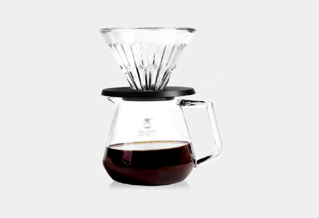Timemore Crystal Eye Brewer Set Dripper and Server Transparent Black 01