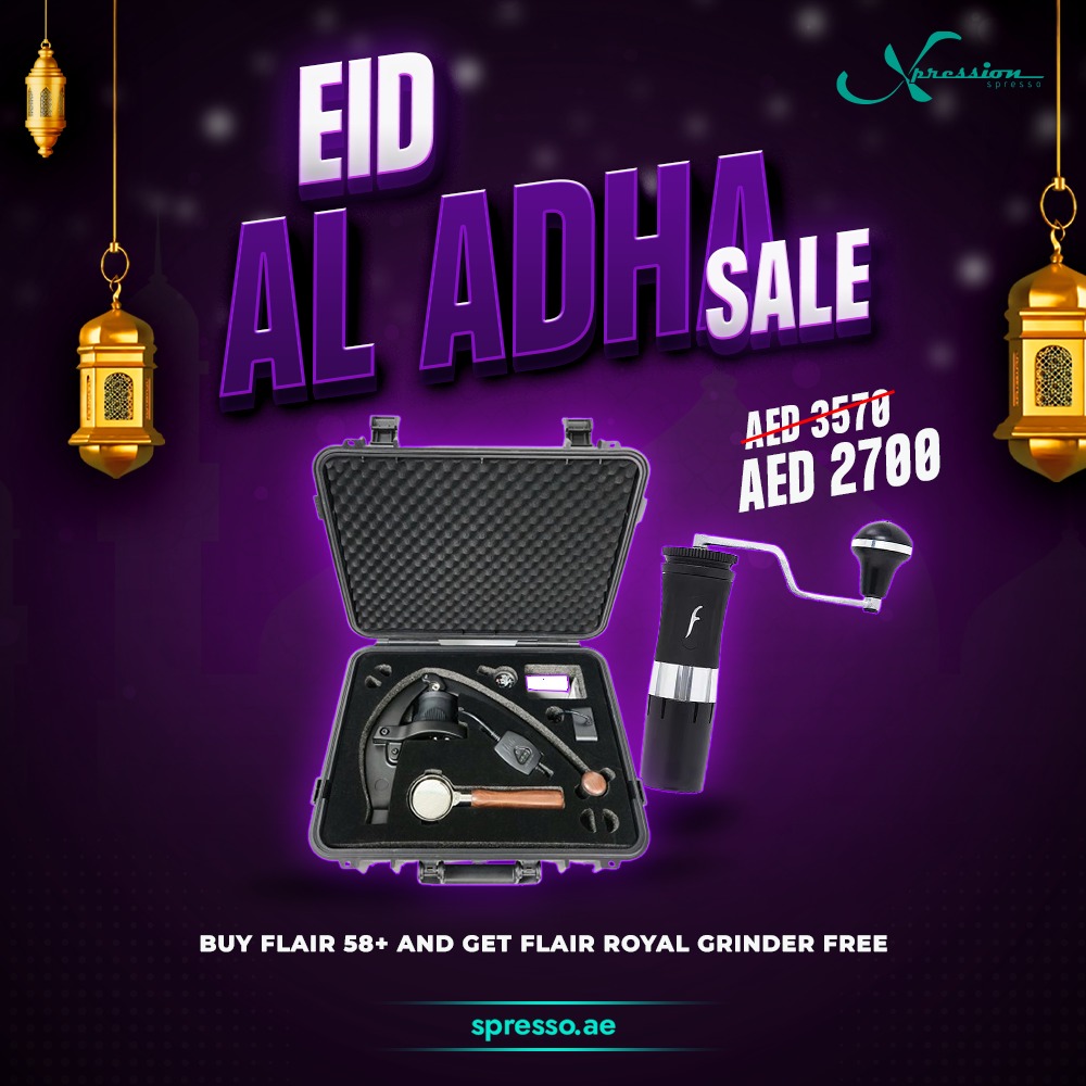 Flair 58 Plus with Hard Case and Flair Royal Grinder - Eid Mubarak 2024