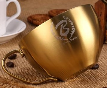 BS CC13	Stainless Steel Coffee Cups 250Ml 			Golden