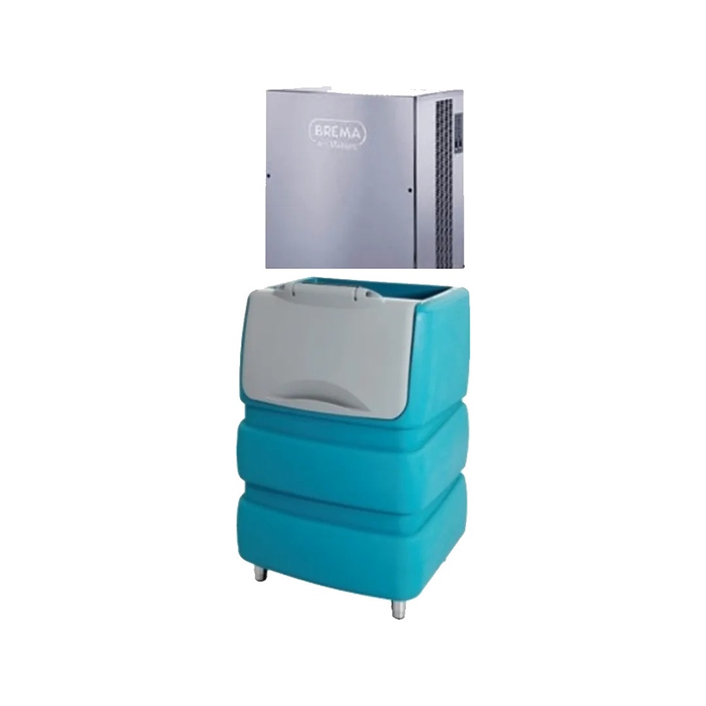 Brema Ice Cube Maker VM 500A and Plastic Bin - 200KG