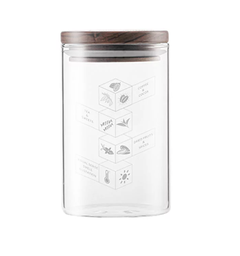 [SX02380] Mhw Glass  Sealed Canister 1000ML