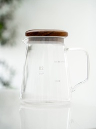 [S908B] Better Koffee Hiroshi Server with Round Wooden Lid 500ML