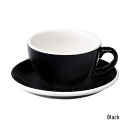 [C088-56BBK	Egg] 150ml Flat White Cup (Black)