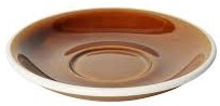 [C088-67BCA	Egg] 15.5cm Shared Saucer (Caramel)